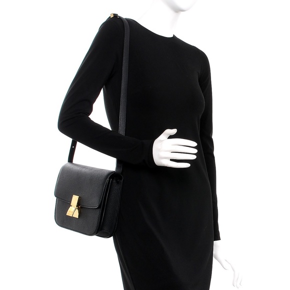 CELINE Goatskin Medium Classic Box Flap Bag in Black - Picture 11 of 11